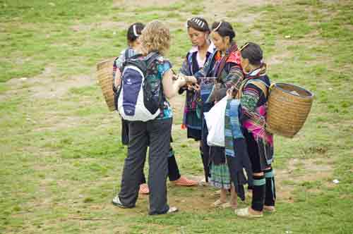 hmong selling to tourist-AsiaPhotoStock