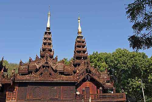 wooden monastery bagan-AsiaPhotoStock