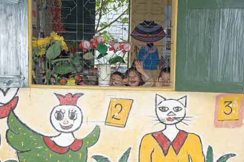 sapa school window-AsiaPhotoStock