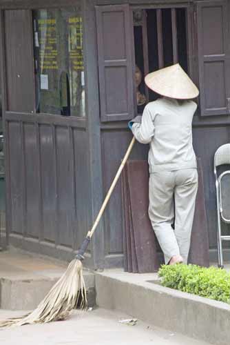 cleaner in white-AsiaPhotoStock