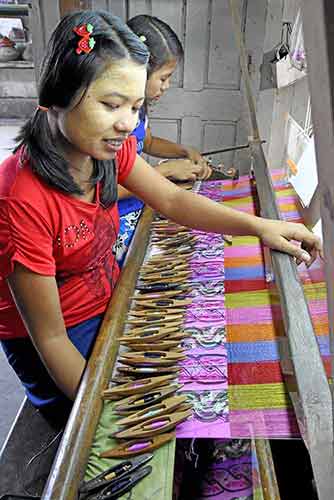 weaving in mandalay-AsiaPhotoStock