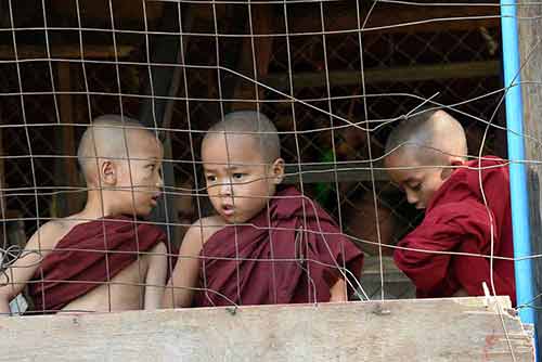 monks in orphanage-AsiaPhotoStock