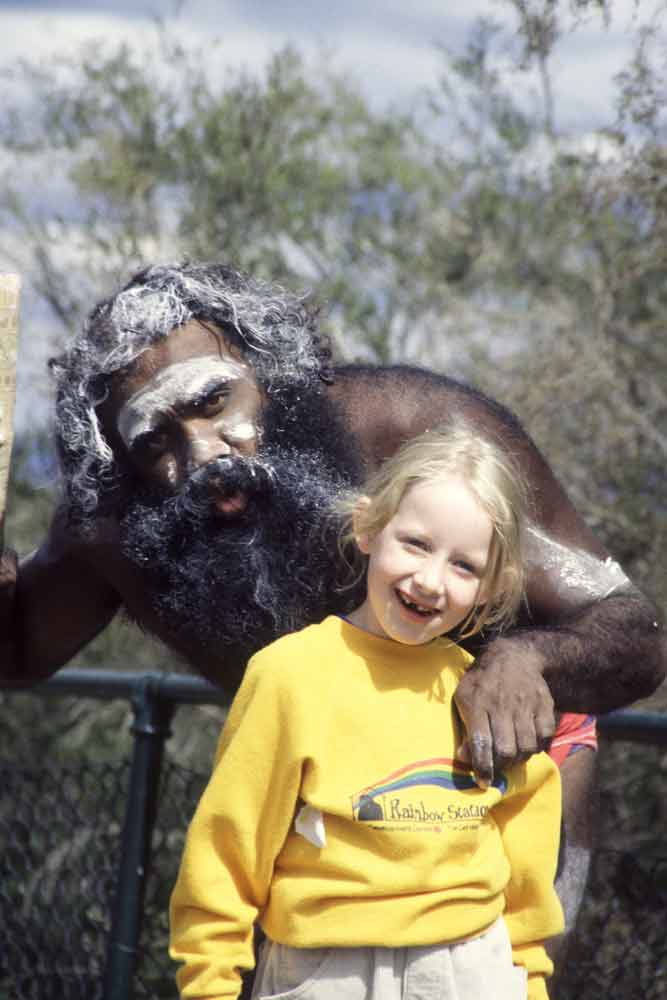 aborigine and girl-AsiaPhotoStock