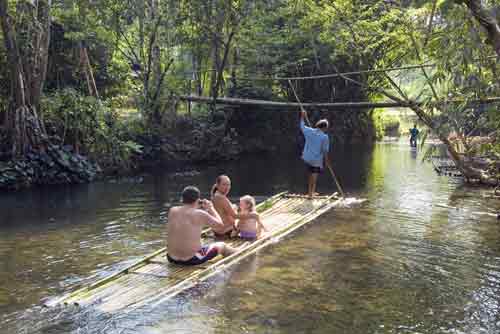 bamboo raft adventure-AsiaPhotoStock