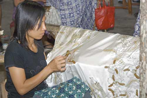 batik artist at work-AsiaPhotoStock