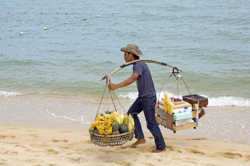 beach fruit hawker-AsiaPhotoStock