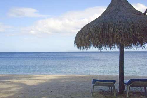 wooden beach shade-AsiaPhotoStock