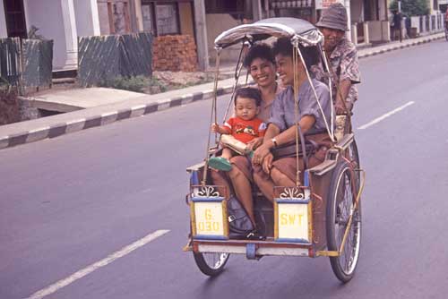 becak with family in-AsiaPhotoStock