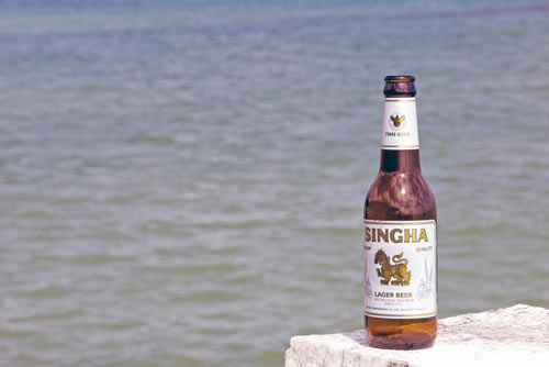 singha beer bottle-AsiaPhotoStock