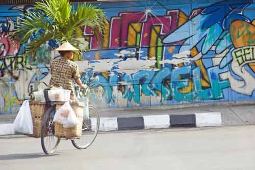 bike and wall jogjakarta-AsiaPhotoStock