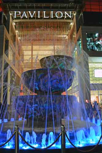 blue crystal fountain-AsiaPhotoStock