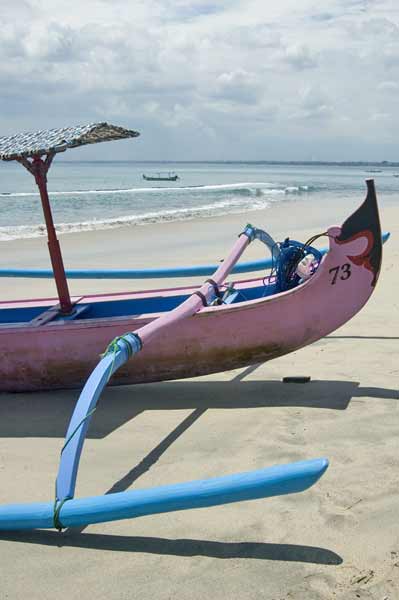 jukung boat on bali beach-AsiaPhotoStock