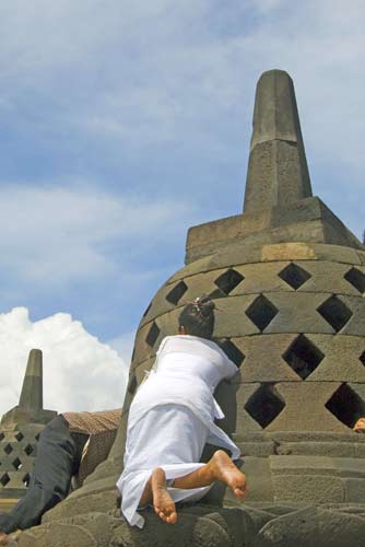 borobudur in white-AsiaPhotoStock