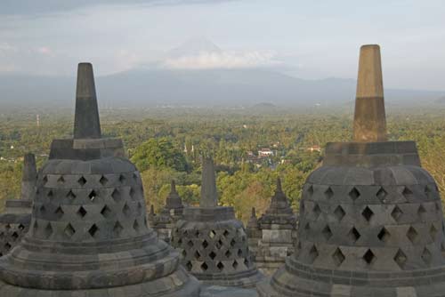 merapi from borobudur-AsiaPhotoStock