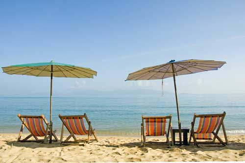 umbrellas and  chairs-AsiaPhotoStock