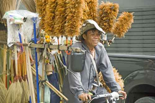 brush seller bangkok-AsiaPhotoStock