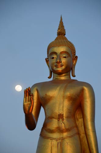 buddha and moon-AsiaPhotoStock
