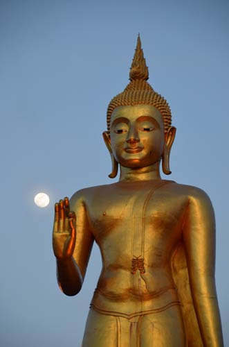 buddha and moon-AsiaPhotoStock