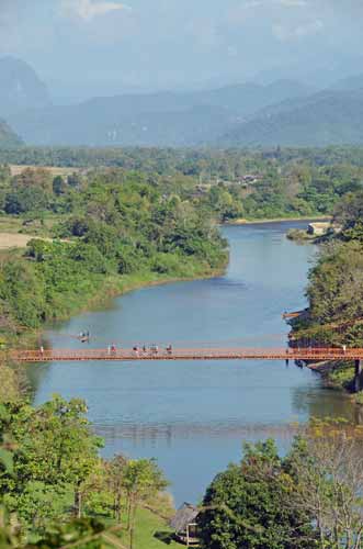 crossing bridge-AsiaPhotoStock