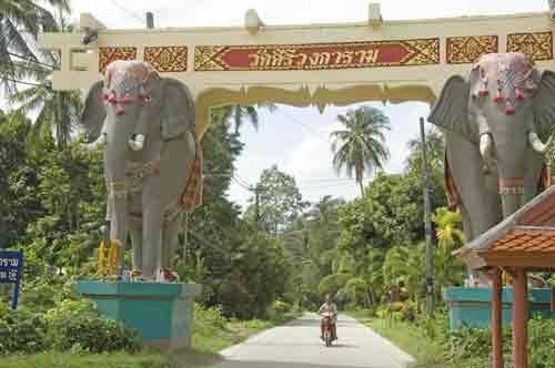 elephant gate and bike-AsiaPhotoStock