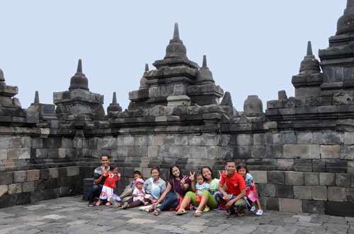 family borobudur java-AsiaPhotoStock