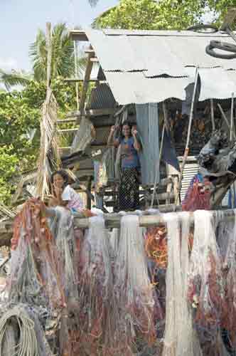 fishing family and nets-AsiaPhotoStock