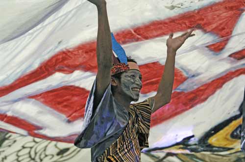 man with flag-AsiaPhotoStock