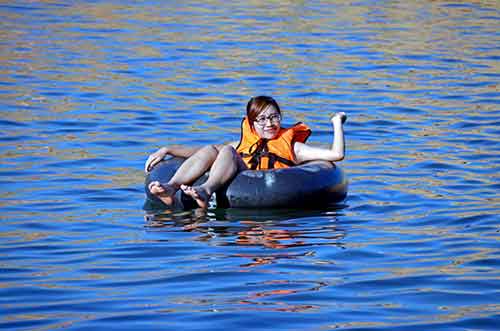 floating in tube-AsiaPhotoStock