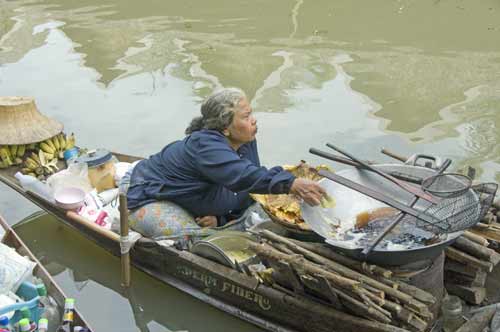 floating market wok-AsiaPhotoStock