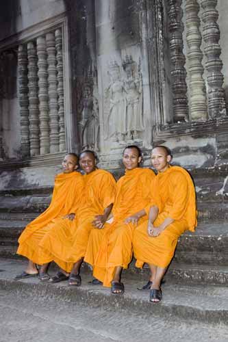 four monks-AsiaPhotoStock