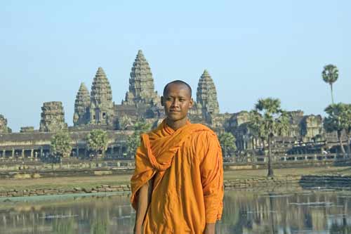 front of angkor wat-AsiaPhotoStock