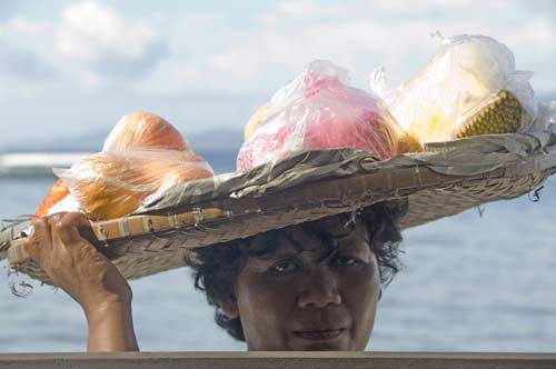 head basket of fruit-AsiaPhotoStock