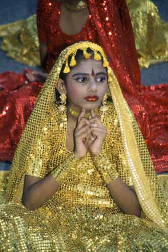 indian girl in yellow-AsiaPhotoStock