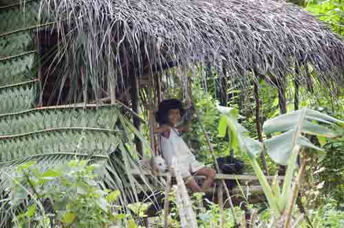 girl in mangyan home-AsiaPhotoStock