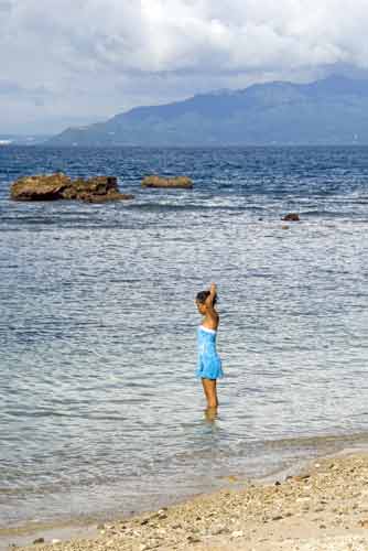 girl in blue dress-AsiaPhotoStock