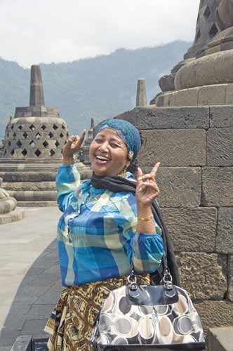 happy at borobudur-AsiaPhotoStock