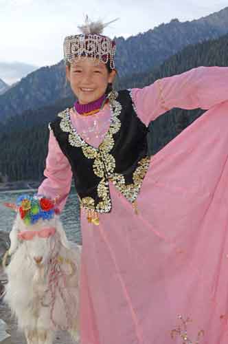girl with sheep-AsiaPhotoStock