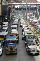 jeepneys from bridge-AsiaPhotoStock