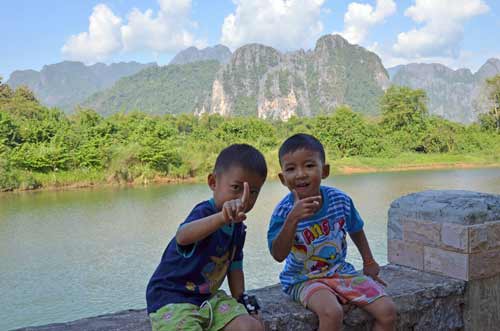kids vang vieng-AsiaPhotoStock