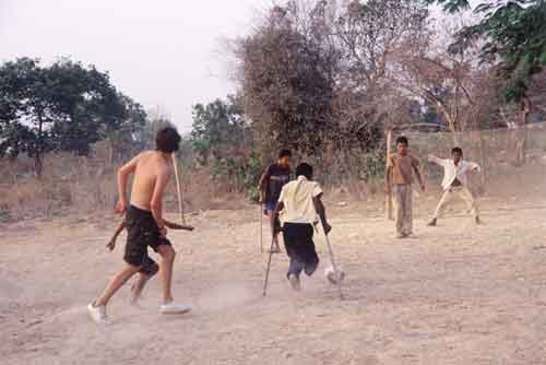 football on crutches-AsiaPhotoStock