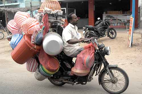 loaded motorbike kerala-AsiaPhotoStock