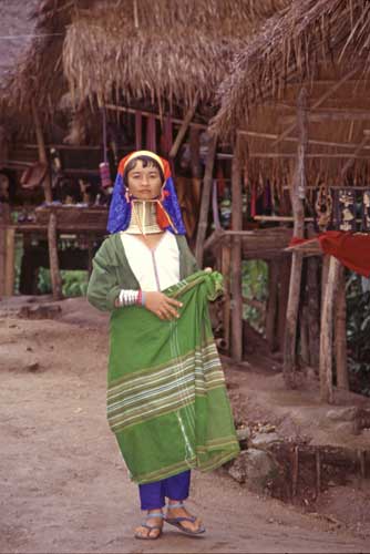 long neck green skirt-AsiaPhotoStock