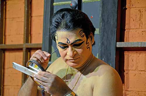 make up kathakali-AsiaPhotoStock