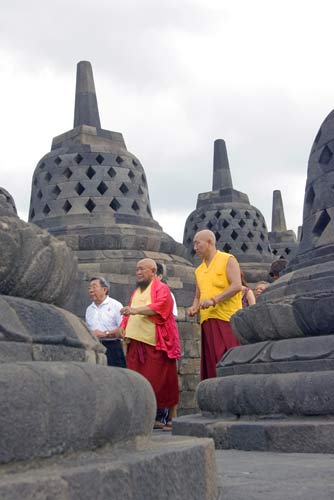 monks at borobudur-AsiaPhotoStock