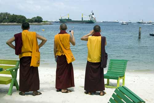 monks sentosa-AsiaPhotoStock
