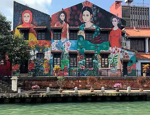 mural by melaka river-AsiaPhotoStock