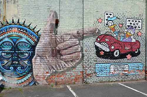 murals in car park-AsiaPhotoStock