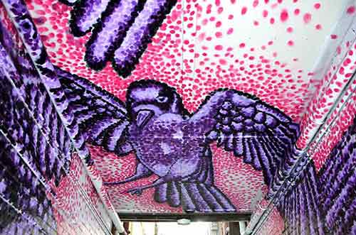 purple bird mural-AsiaPhotoStock