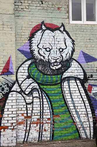 wolf mural in dunedin-AsiaPhotoStock