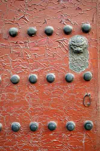door with red paint-AsiaPhotoStock